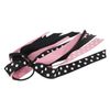 Customizable Cheer Streamer, Ponytail Holder Bow in Red and Black Polka Dots