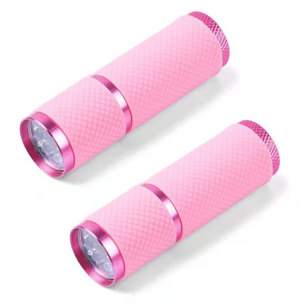 2 Pcs Mini Flash Light Nail Dryer Mini Flash Light for LED UV Gel Curing Lamp Light Flash Cure Nail Lamp for Home and Salon Use Gel Nail DIY Nail Art