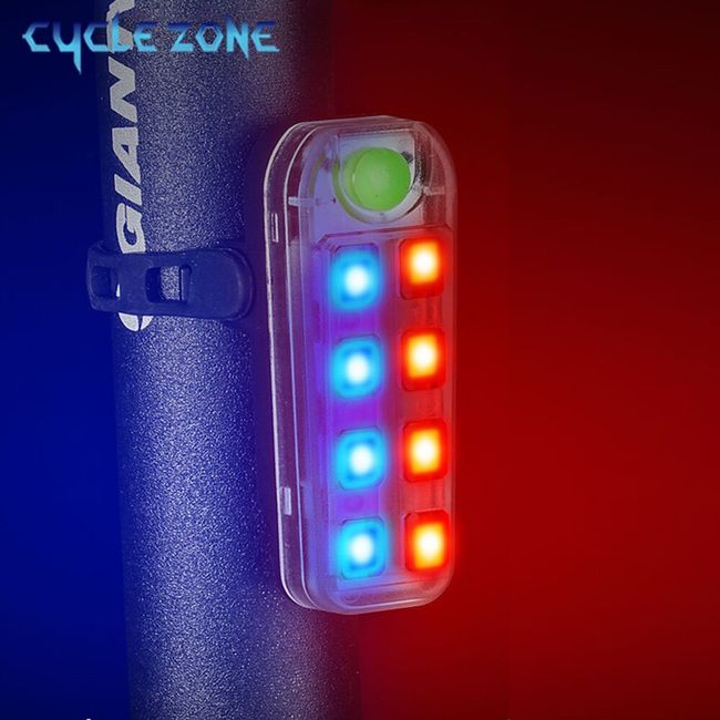 Mini USB Night Warning Lamp Red Blue Shoulder Police Light Helmet