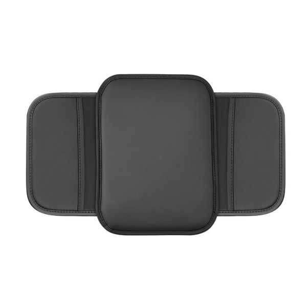 Leather Car Storage Bag Armrest Cushion Arm Rest Centre Console Box Cover Black
