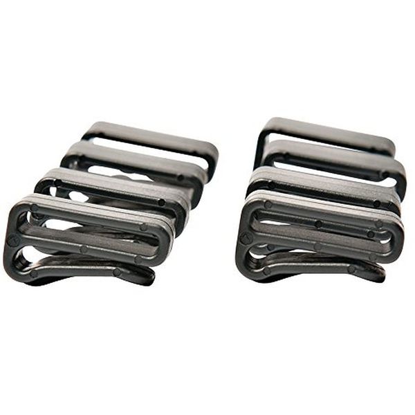 MSR Standard Strap Keeper Clips (8 Pack), Black