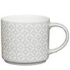 RA-HOMESTORE® New Patterned Jumbo Embossed Stacking Mugs 4pk Comes Together in A Neat Stack