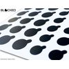 BLOCKED Webcam/Camera Vinyl Covers | Low-Tack Restickable Webcam Sticker | Multiple Sizes | Black 57-Pack Tabbed (Muted Matte)