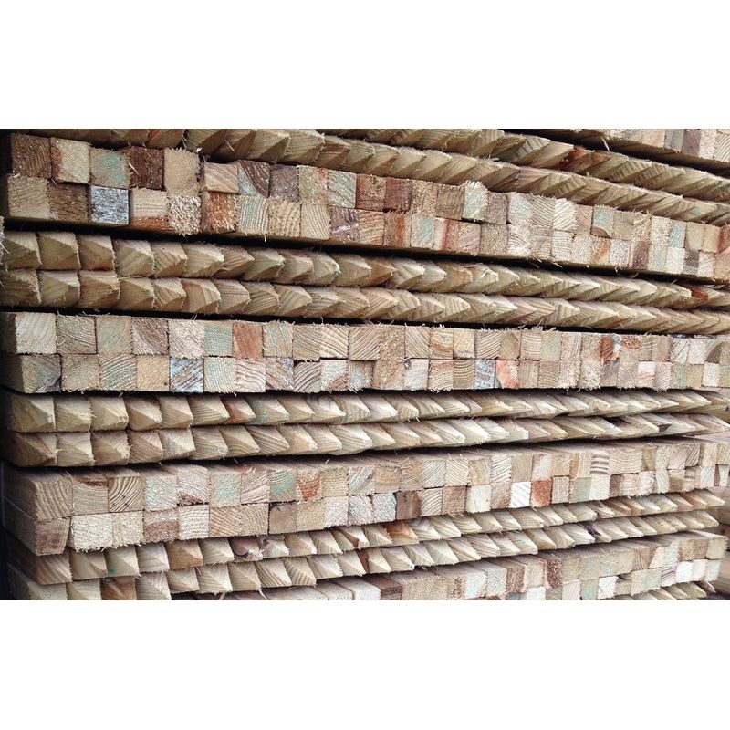 Suregreen 10 Pack x 1.5m Garden/Tree stakes 32x32mm square sawn ...
