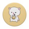 PopSockets Cute Boba Cat With Boba Tea Cat Drinking Bubble Tea PopSockets Swappable PopGrip