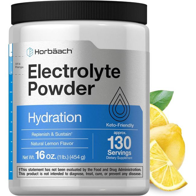 Electrolyte Powder 16oz 130 Servings Hydration Supplement Keto-Friendly Horbaach