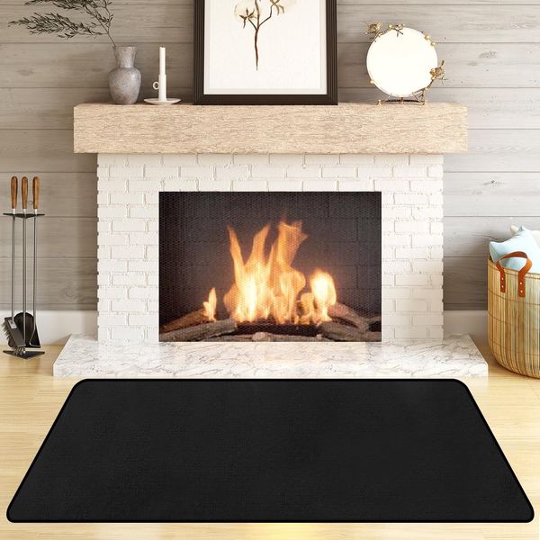 Fireplace Mat, Hearth Rug Fireproof, Fireplace Floor Mat, Fireproof Rug