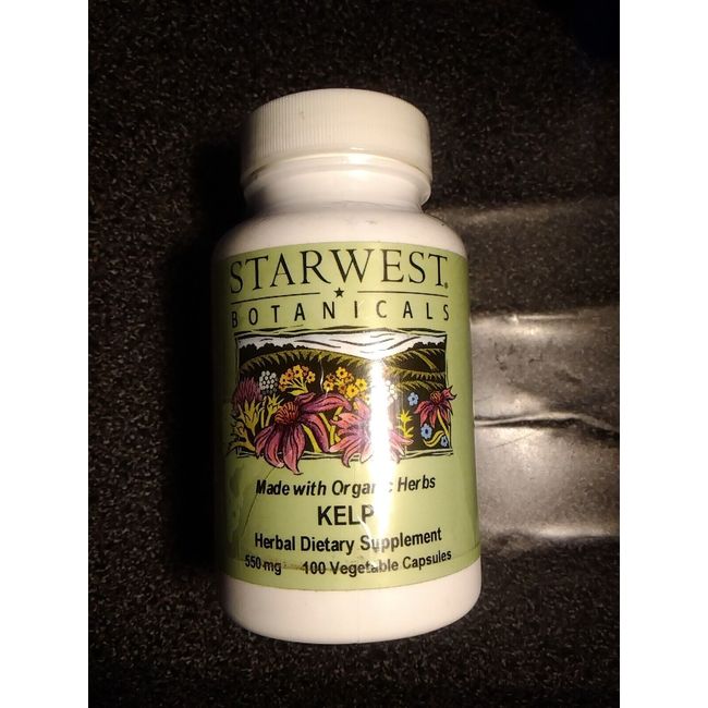 starwest botanicals Kelp 550mg 100 Vegetable Capsules BB 8/24