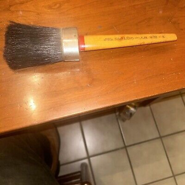 Vintage Paint Brush Pure Bristle Elder & Jenks Philadelphia Pa W72-8