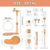 SALUDABLE Embroidery Frame Stand Wooden Adjustable 360 Degree Rotating Craft Frame Set