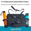 High Road Mobility Wheelchair Bag, Walker Organizer Pouch and Scooter Aid with Bottle Holders for Adult Daily Living (Black)