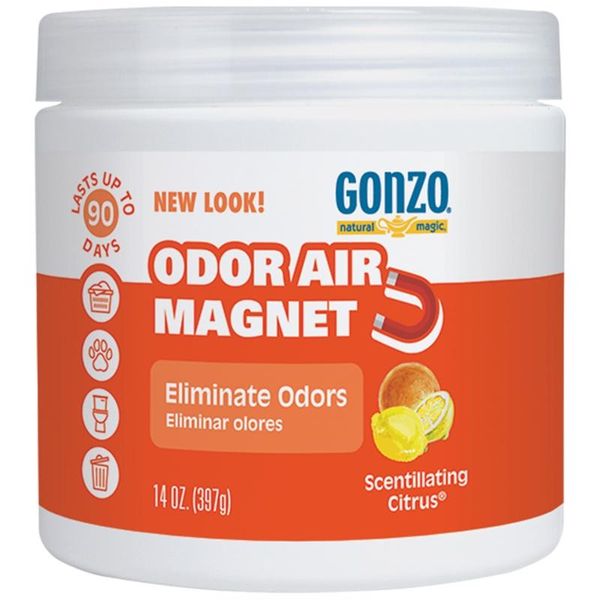 Gonzo 4119D Solid Scentillating Citrus Odor Absorbing Gel 14 oz.