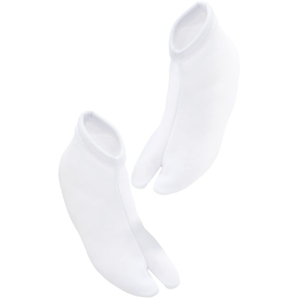 Ai Indigo Children's Stretch Tabi Socks, Elastic Mouth, Nylon, Made in Japan, Cupra, White, white