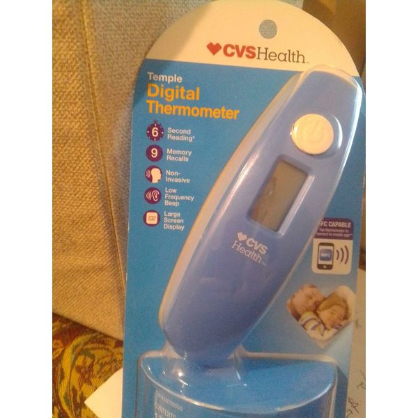 CVS Health Temple Digital Thermometer For All Ages. Gives. 6 Second Reading. New