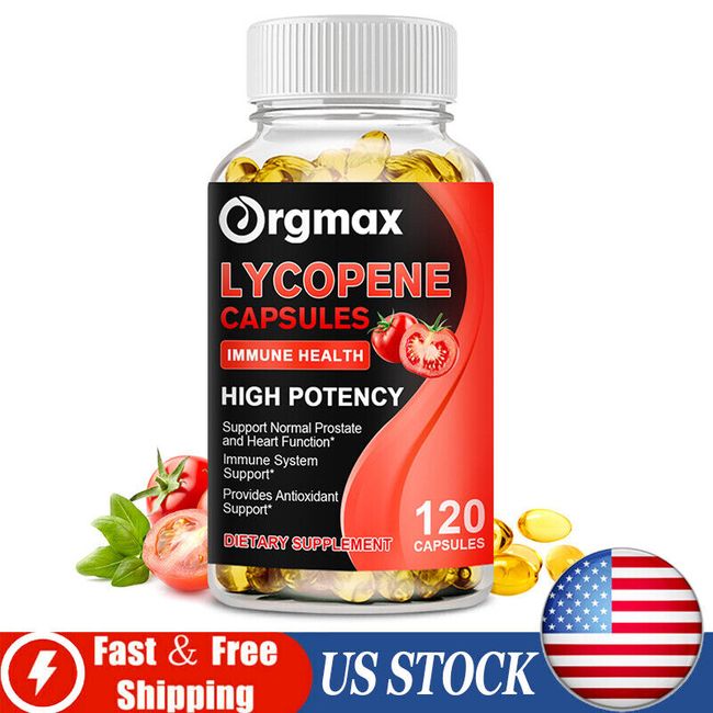 Lycopene Capsules Tomato Extract Complex High Potency For Immune Heart Health