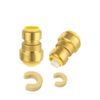 EFIELD 2 PCS 1" X 3/4" PUSH FIT REDUCER COUPLING &2 CLIPS, LEAD FREE