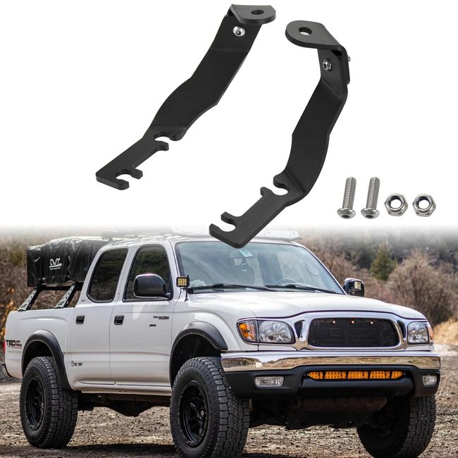 KANGIKX Hood Ditch LED Light Brackets for 1995-2004 Toyota Tacoma,Offroad Hood Hinge Light Mount Brackets kit for Pod Work Lights.