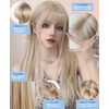 M Grande DY37A Basic Line Wig, Supervised by Active Top Stylist, 6 Piece Set, Women's Wig, Long, Natural, Face Slimming, Full Wig (Gold Beige, DY37A)