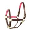 Perri's Soft Padded Leather Halter, Havana/Pink, Cob