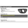 Right Passenger Side Fog Light Bezel - without Chrome - Compatible with 2011-2017 Jeep Compass