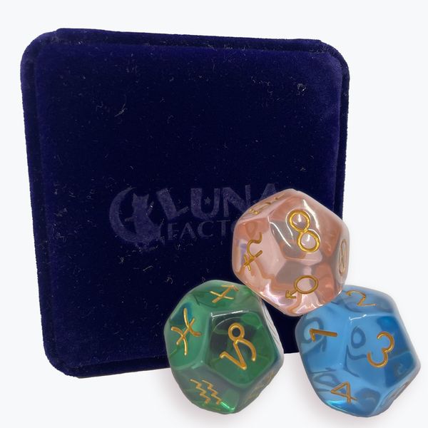 Luna's Astro Dice LUNA'S ASTRO DICE Beginners Divination Dice, Japanese, Includes Explanation, Tarot