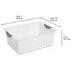 Sterilite Medium Ultra Plastic Storage Organizer Basket with Handles, (6 Pack)