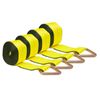 (4 Pack) 4 in. x 30 ft. Winch Straps w D Ring