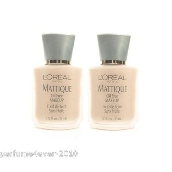 2 BOTTLE L'OREAL MATTIQUE OIL FREE LIQUID MAKEUP SOFT IVORY