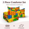3pcs Funny Dot Building Blocks Comforter Set Colorful Bricks Thin Bedding Set