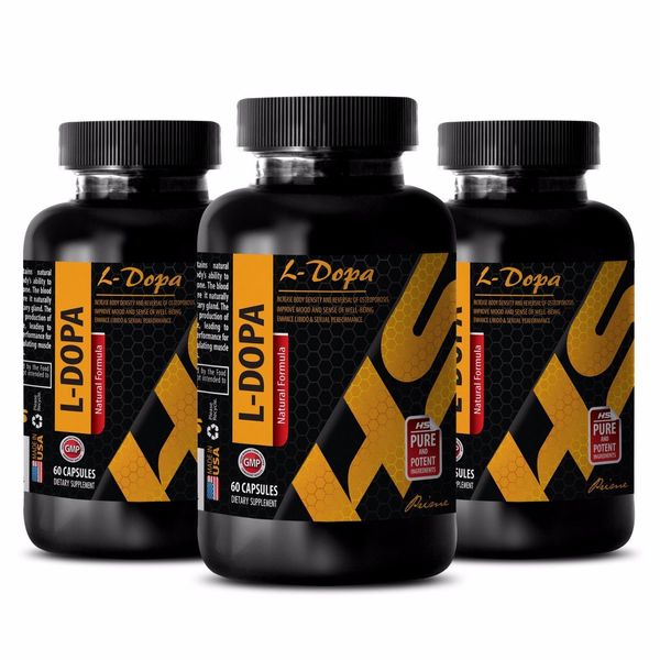 macuna extract - DOPA EXTRACT 99% - dopamine powder - 3 Bottles 180 Capsules