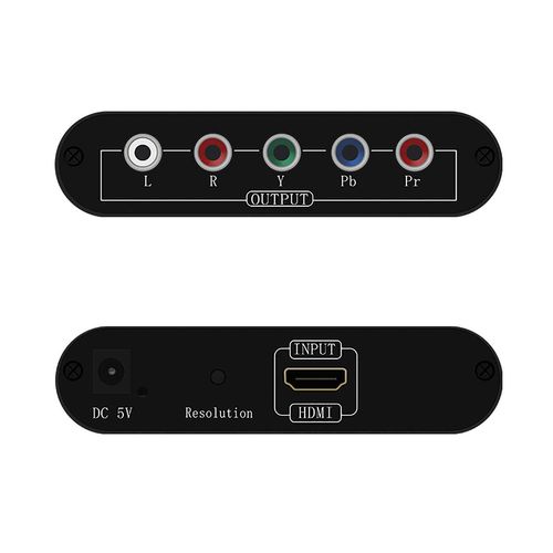 HDMI to 1080P Component Video (YPbPr/RGB/ 5RCA) Scaler Converter Adapter + R/L Support PS3, PS4, Blu-ray Player, DVD, Xbox, Notebook