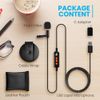 Pyle USB Lavalier Lapel Microphone USB C Adapter, Cable Wrap Plug