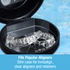 UVC Retainer Case for Invisalign by Tilcare - Dental Aligner with UV Light for Aligners, Retainers, Mouth Guard, Whitening Trays - Remove Odors