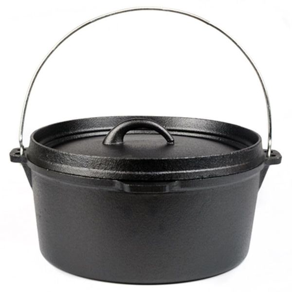Dutch Oven 7.5 Litre Capacity, Cast Iron, Black