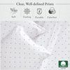 Polka Dot Sheets - Softest 100% Cotton Sheets for Full Size Bed, Luxury 400 Thre