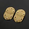 2Pcs Round Solid Brass Butler Tray Hinge 2-1/2"x1-1/2 with Screws for Folding Tables