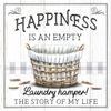Laundry Typography Wall Art, Empty Laundry Hamper Custom Framed Home Décor, 12x12, 50 Custom Frame Options