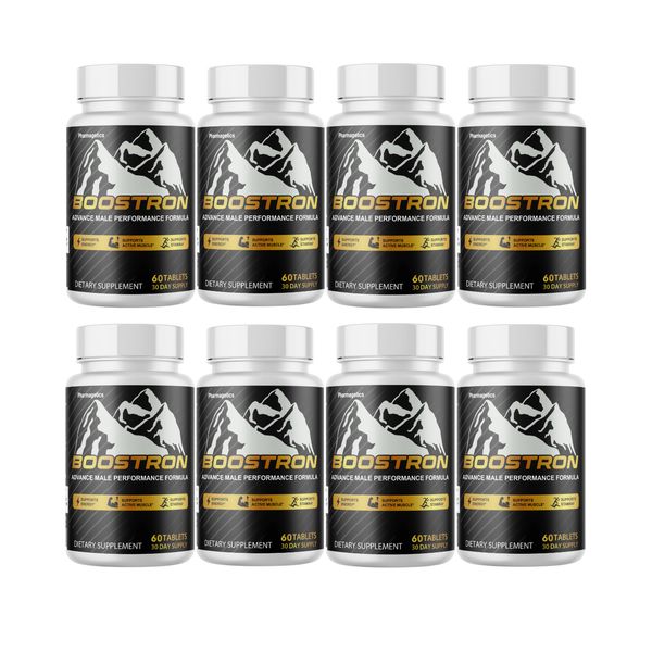Boostron Advanced Performance Formula For Men, Energy Support- 8 Bottles
