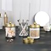 Apothecary Jar Canisters Bathroom Vanity Organizer - Qtip Holder Storage