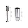 sourcing map 21mm Spark Plug Socket Set, 3/8" Drive 6 Point Deep Thin Wall with Hex Shank Power Drill Adapter (Only 6 Point Socket with Thin Wall Design)
