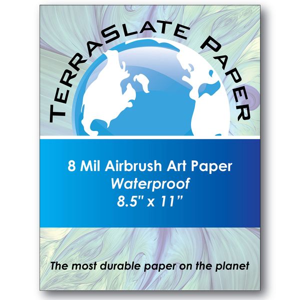 TerraSlate Paper 8 Mil 8.5" x 11" Airbrush Art Paper 25 Sheets