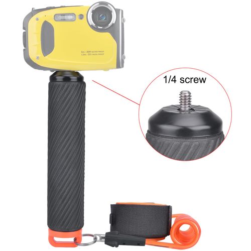 Action Cam Non-Slip Floating Hand Grip Handler Selfie Stick with Steel Core Safety Strap for GoPro Insta360 Akaso Underwater Camera Diving Snorkelling Surfing Kayaking