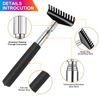Flanker-L Oversized Portable Extendable Back Scratcher, Upgraded Metal Stainless Steel Telescoping Back Scratcher Tool with Canvas Carrying Bag