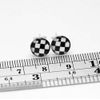 Checker Logo Picture 925 Sterling Silver Stud Earring Jewellery