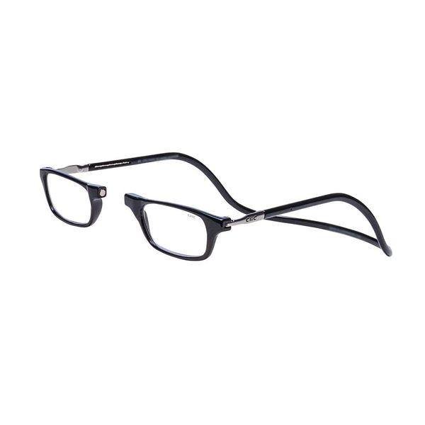 Clic Magnetic Reading Glasses, Computer Readers, Replaceable Lens, Adjustable Temples, Original, (S-M, Black, 1.50 Magnification)