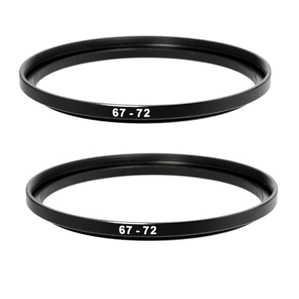 (2 Pcs) 67-72MM Step-Up Ring Adapter, 67mm to 72mm Step Up Filter Ring, 67mm Male 72mm Female Stepping Up Ring for DSLR Camera Lens and ND UV CPL Infrared Filters