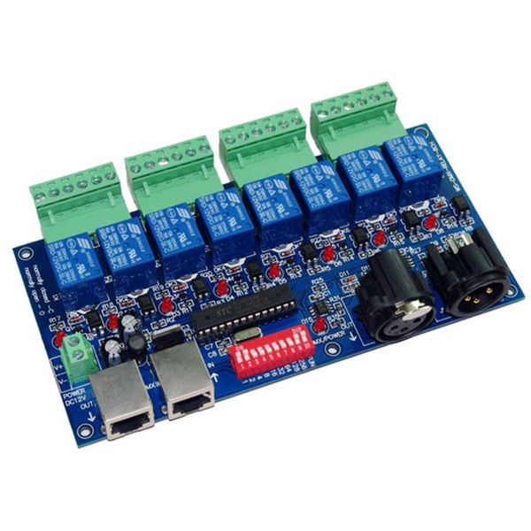 8CH DMX Relay Switch Dmx512 Controller Relay Output DMX512 Relay Control 8 Way Relay Switch(max 10A)