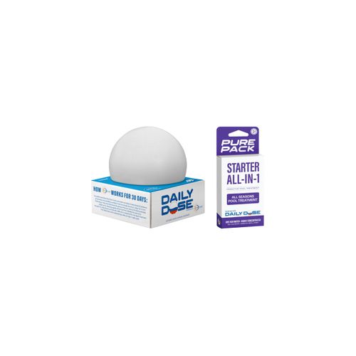 Daily Dose 30-Day Automatic Chemical Dispenser, Effortless Smart Pool Care System, No Batteries, Patented SunSmart Technology - Up to 20,000 gallons