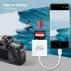 USB C to SD Card Reader, BorlterClamp Type C to SD/Micro SD Memory Card Reader Adapter Compatible with MacBook, Laptops, Tablets, Smartphones (White)