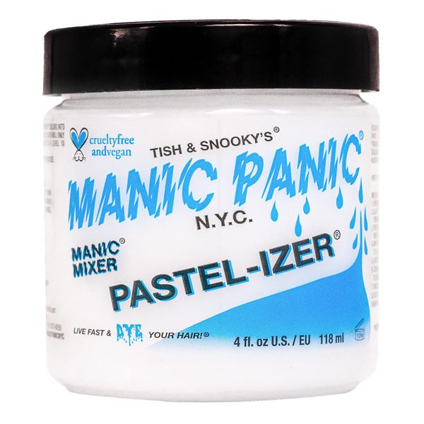 Manic Panic Pastel-Izer/Mixer Creme Vegan, Cruelty Free, Semi Permanent Hair Pasteliser, Achieve a Lighter Colour, 118ml